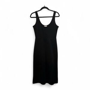 Leith Elegant Black Midi Dress